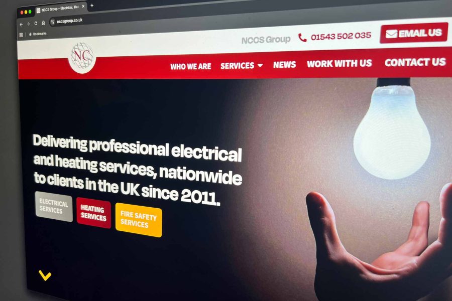 NCCS Group - Screenshot of new company website